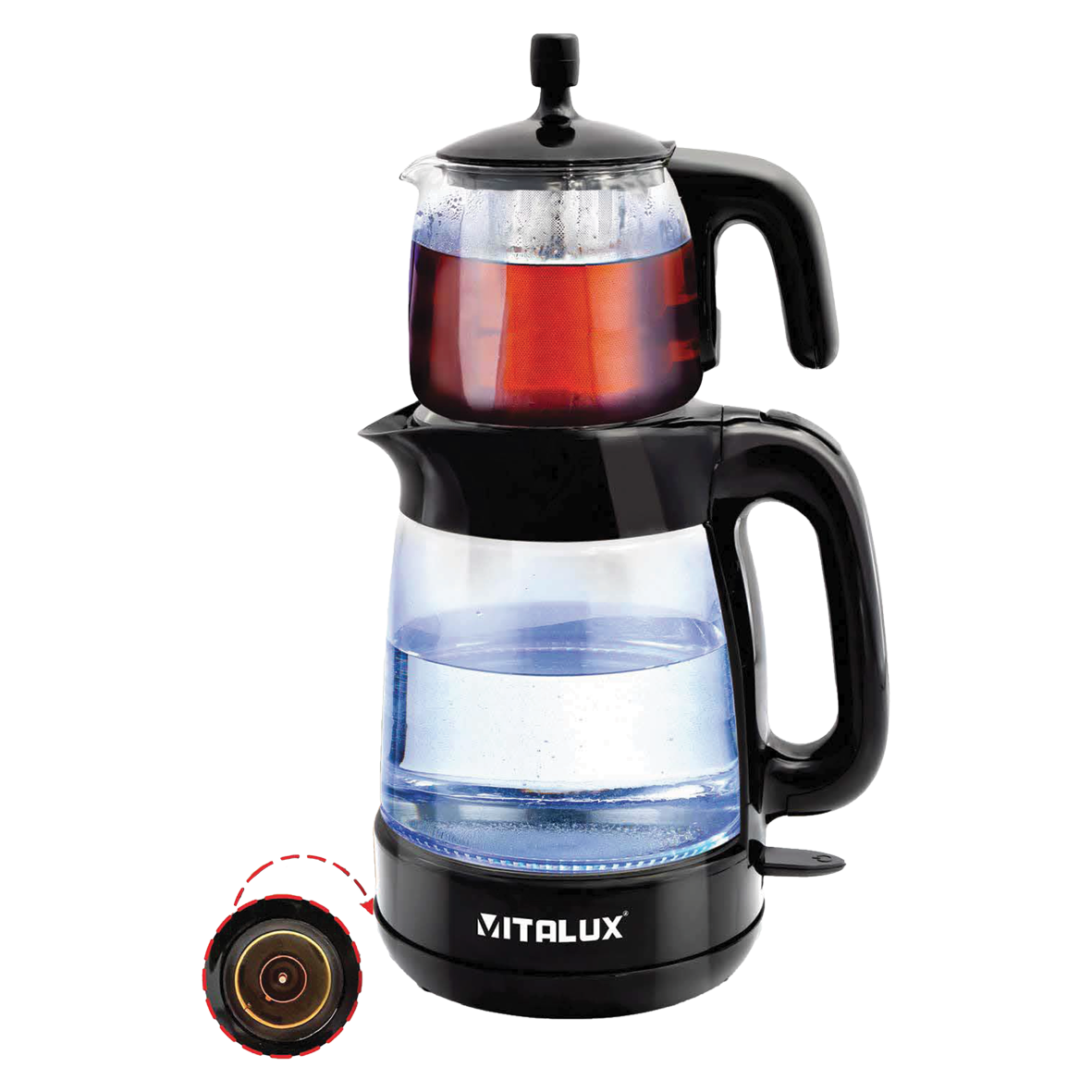 چای ساز روهمی ایتالوکس (لمسی - تمام استیل)  - مدل (2150)